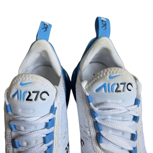 Nike Air Max 270 White University Blue Athletic Sneakers 7 - Picture 6 of 11